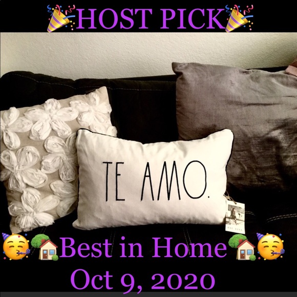 Rae Dunn Other - 🛍SOLD🎉Host Pick❤️Rae Dunn TE AMO Lumbar Pillow